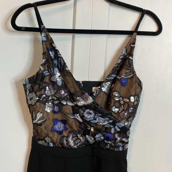 ANTHRO brand DRESS THE POPULATION Giului Sequin Bodice Crepe Sheath DRESS - XS - Picture 8 of 12